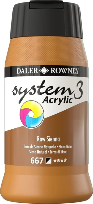 Daler Rowney System3 Vopsea acrilică Raw Sienna 500 ml 1 buc