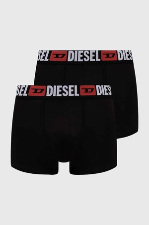 Boxerky Diesel 2-pak pánske, čierna farba