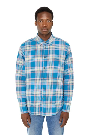 Diesel Shirt - S-UMBE-CHECK-NW SHIRT blue