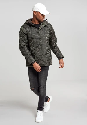 Camo Pull Over Padded Jacket Dark Olive