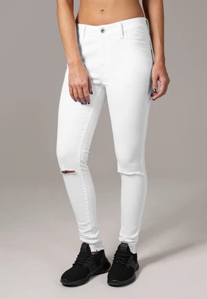 Women's jeans URBAN CLASSICS - white