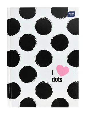 Interdruk Zápisník I love dots A5, 96 listů, čistý