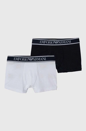 Dětské boxerky Emporio Armani 2-pack bílá barva