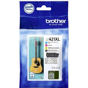 Brother Ink cartridge LC421XLVAL originál balenie po 4 ks čierna, zelenomodrá, žltá, purpurová LC421XLVAL