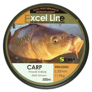 Sema vlasec excel carp 300 m hnědá-průměr 0,22 mm / nosnost 6,1 kg