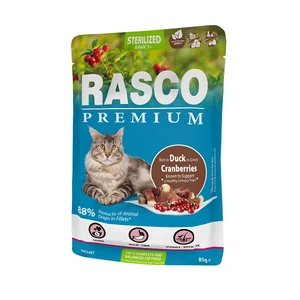 Kapsička Rasco Premium Cat Adult Sterilized Duck in Gravy 85g