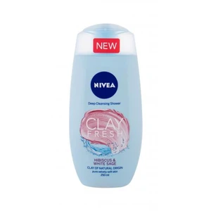 Nivea Clay Fresh 250 ml sprchovací gél pre ženy Hibiscus & White Sage