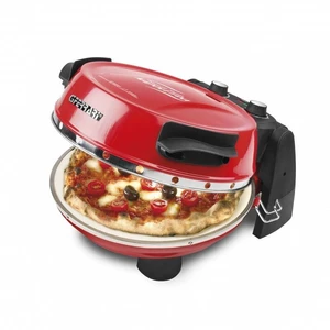 Pec na pizzu G3 Ferrari G10032 červená pec na pizzu • príkon 1 200 W • priemer 31 cm • 2 kamenné platne • nastaviteľný termostat až do 390 °C • horné 