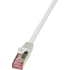 LogiLink CQ2062S RJ45 sieťové káble, prepojovacie káble CAT 6 S/FTP 3.00 m sivá samozhášavý, s ochranou 1 ks