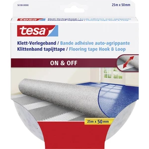 tesa  podlahárska páska so suchým zipsom lepiaci  (d x š) 25 m x 50 mm biela 1 ks