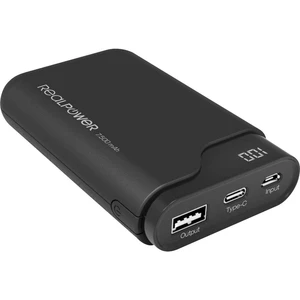 RealPower PB-7500C powerbanka 7500 mAh  Li-Ion akumulátor  čierna