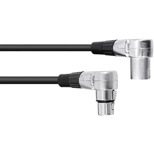 Omnitronic 30220632 XLR prepojovací kábel [1x XLR zástrčka 3pólová - 1x XLR zásuvka 3pólová] 3.00 m čierna