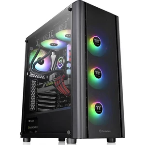 Thermaltake V250 TG ARGB midi tower PC skrinka čierna 1 predinštalovaný ventilátor, 3 predinštalované LED ventilátory, b