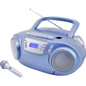 soundmaster SCD5800BL CD-rádio FM UKW, USB, kazeta, rádioprehrávač  vr. mikrofónu modrá