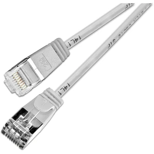 Slim Wirewin PKW-LIGHT-STP-K6 3.0 RJ45 sieťové káble, prepojovacie káble CAT 6 U/FTP 3.00 m sivá  1 ks