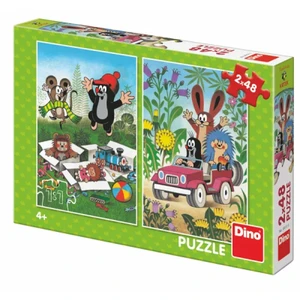 Dino - Puzzle KRTEK SE RADUJE 2x48