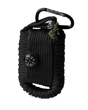 Sada pro přežití Paracord velká Mil-Tec® – Černá (Barva: Černá)