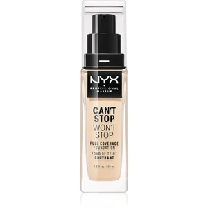 NYX Professional Makeup Can't Stop Won't Stop Full Coverage Foundation vysoko krycí make-up odtieň 02 Alabaster 30 ml