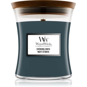 Woodwick Evening Onyx vonná svíčka s dřevěným knotem 275 g