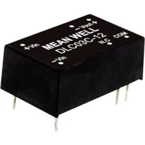 DC/DC měnič napětí, modul Mean Well DLC03A-15, 100 mA, 3 W, Počet výstupů 2 x