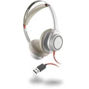 Telefonní headset s USB na kabel, stereo Plantronics Blackwire C7225 binaural USB ANC na uši bílá