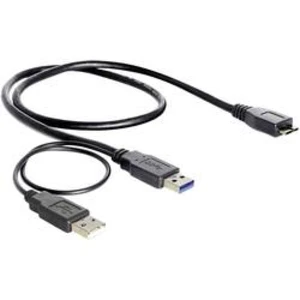 USB 3.0 Y kabel Delock 82909, 20.00 cm, černá