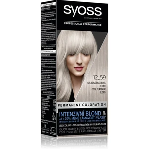 Syoss Cool Blonds permanentní barva na vlasy odstín 12-59 Cool platinum blond 1 ks