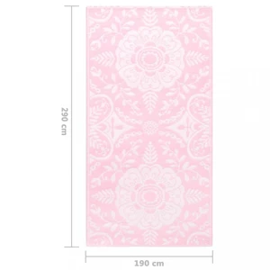 Venkovní koberec růžová PP Dekorhome 190x290 cm