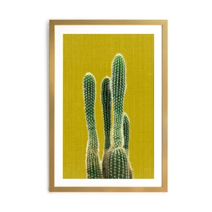 Obraz Surdic Mustard Background Cactus, 40 × 60 cm