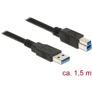 Delock #####USB-Kabel #####USB 3.2 Gen1 (USB 3.0 / USB 3.1 Gen1) #####USB-A Stecker, #####USB-B Stecker 1.50 m čierna po