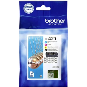 Brother Ink cartridge LC421VAL originál balenie po 4 ks čierna, zelenomodrá, žltá, purpurová LC421VAL