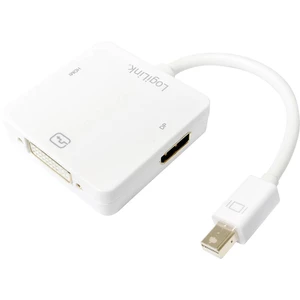 LogiLink CV0045A  adaptér [1x mini DisplayPort zástrčka - 1x DVI zásuvka 24+5-pólová, HDMI zásuvka] biela  15.00 cm