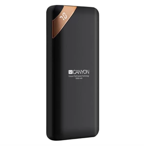 Power Bank Canyon 10000 mAh, USB-C, s digitálnim displejem (CNE-CPBP10B) čierna powerbanka • kapacita 10 000 mAh • 2× USB port • micro USB a USB-C pre