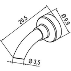 Horkovzdušná tryska Ersa 0472ER/SB 0472ER, Velikost hrotů 3.50 mm, 20.50 mm, 1 ks