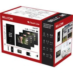 Kabelový domovní video telefon Bellcome Smart 7" Video-Kit 3 Familie VKM.P3F3.T7S4.BLB04, černá