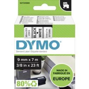 Páska do štítkovače DYMO 40913 (S0720680), 9 mm, D1, 7 m, černá/bílá