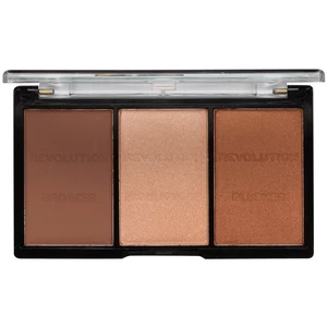 Makeup Revolution Ultra Sculpt & Contour paleta na kontury obličeje odstín 04 Ultra Ligt/Medium 11 g