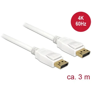 Delock DisplayPort prepojovací kábel #####DisplayPort Stecker, #####DisplayPort Stecker 3.00 m biela 84878 pozlátené kon