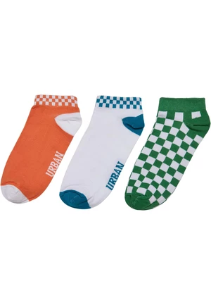 Sneaker Socks Checks 3-Pack Orange/Green/Greengreen