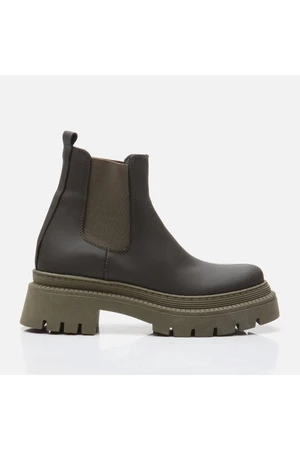 Hotiç Khaki Women's Flat Boots