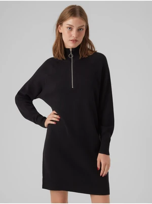 Black women's sweater dress VERO MODA Goldneedle - Women