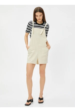 Koton Plain Beige Women's Overalls 3SAK40166EW