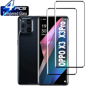 1/4Pcs Tempered Glass For Oppo Find X3 X3Pro Fingerprint Screen Protector Glass