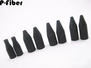 1000pcs 0.9mm optical fiber boot fiber parts PIN sleeve rubber black 14mm 15.7mm 16mm 16.5mm