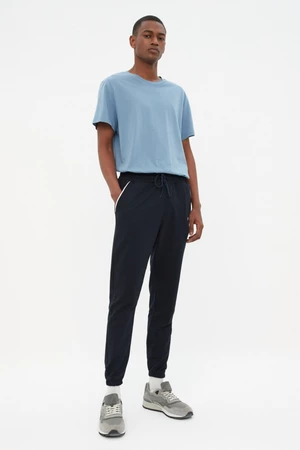 Trendyol Navy Blue Regular Fit Printed Elastic Leg Sweatpants