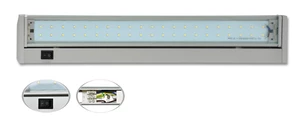 MDtools Dílenská lampa 42 x SMD,10 W, šířka 58 cm, stříbrná