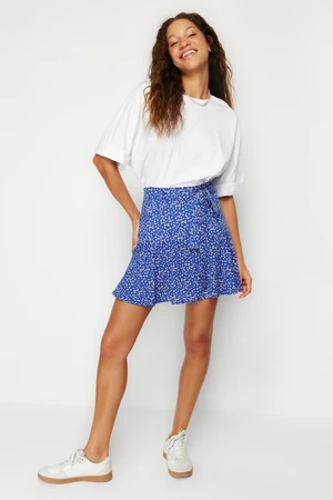 Trendyol Multi Color Floral Pattern Viscose Woven Short Skirt