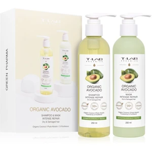 T-LAB Organics Organic Avocado Set darčeková sada pre suché a poškodené vlasy