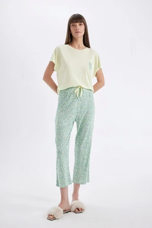 DEFACTO Fall in Love Regular Fit Short Sleeve Viscose Pajama Set