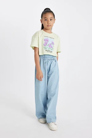 DEFACTO Girl's Wide Leg Jean Pants